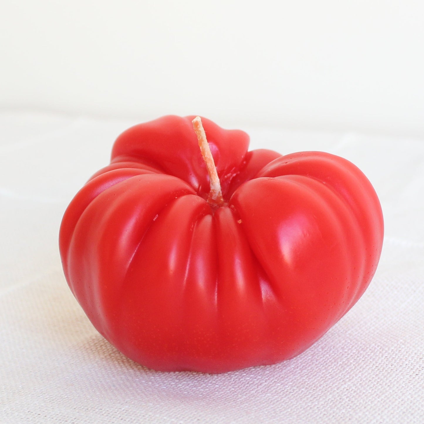 LARGE RED HEIRLOOM TOMATO BEESWAX CANDLE