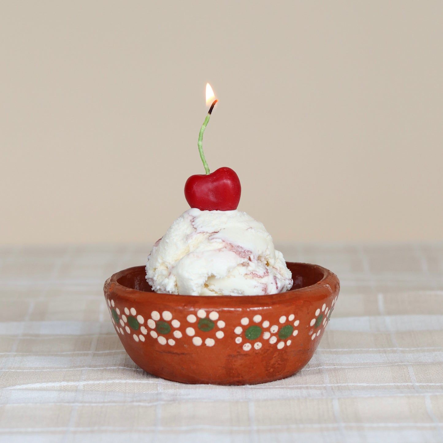 Beeswax Cherry Birthday Candles