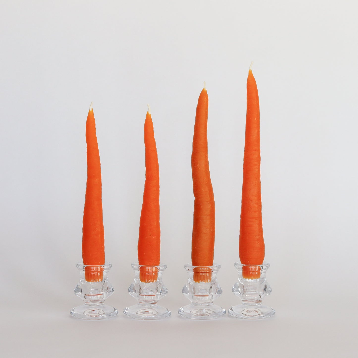 CARROT TAPER BEESWAX CANDLE - SET OF 4