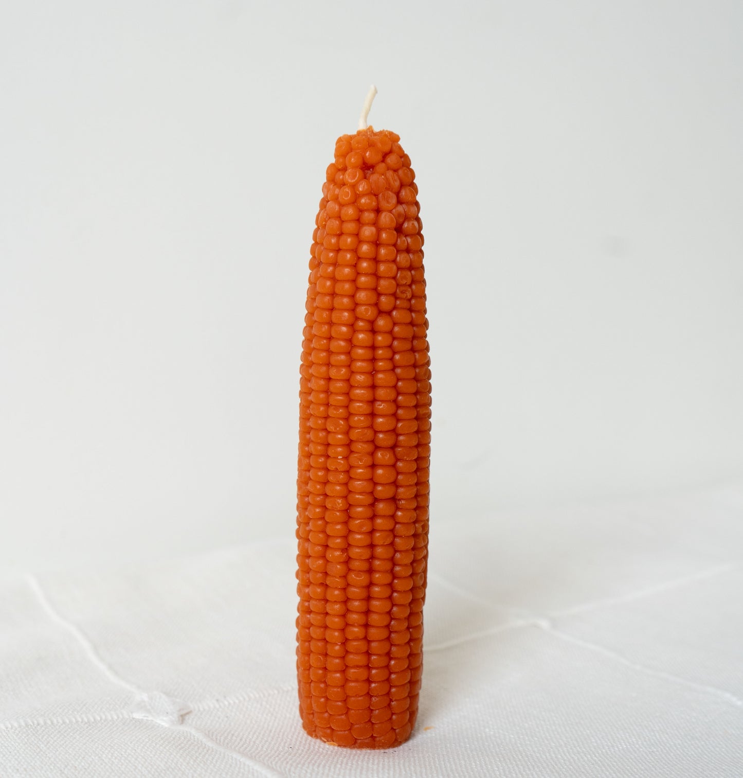 Maple Leaf Tall Beeswax Corn Candle