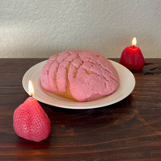 Pink Strawberry Candles - Set of 2 Tealight Candles