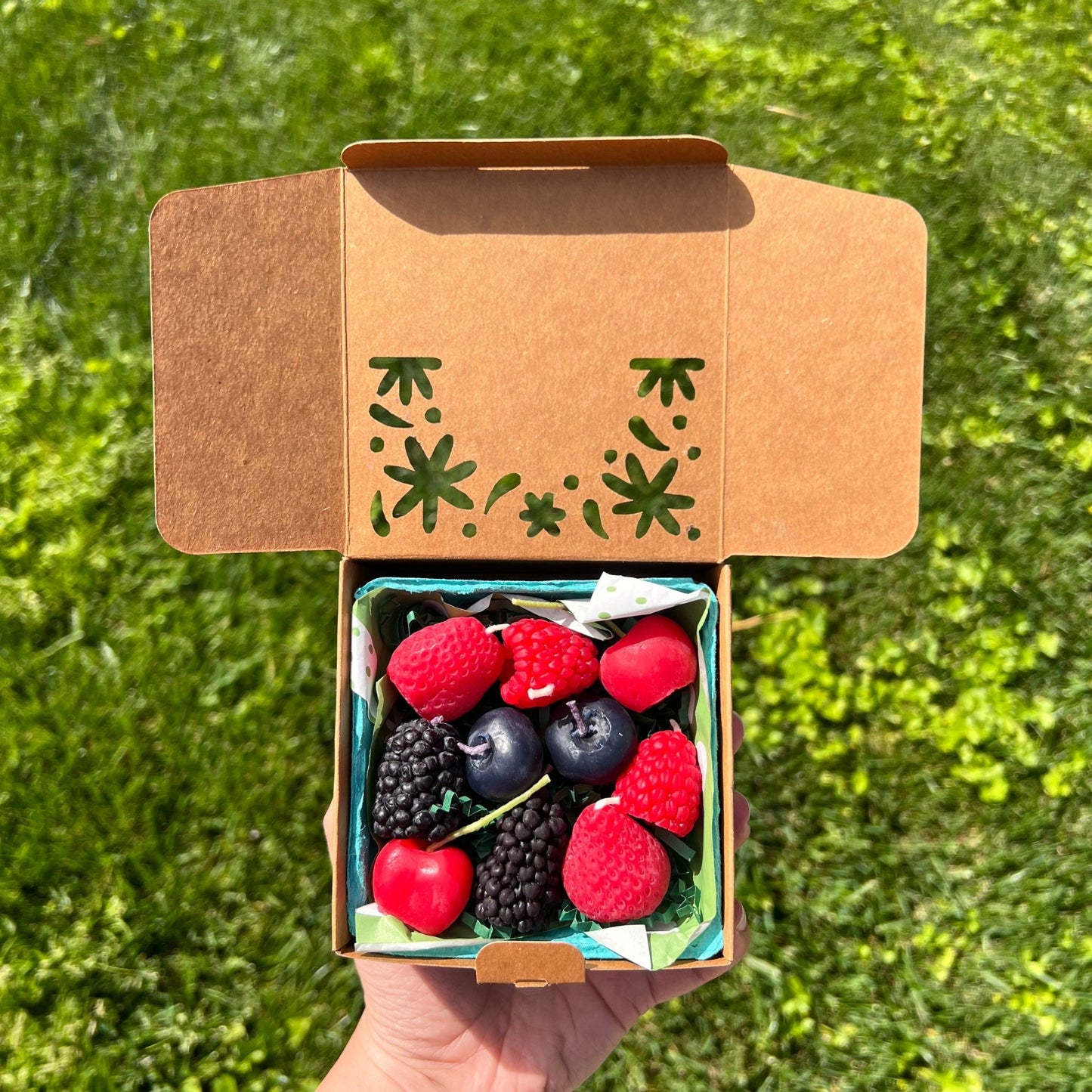 Beeswax Mixed Berry Birthday Candles - Happy Organics