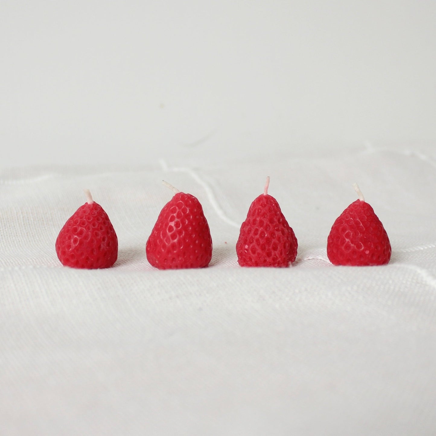 Beeswax Strawberry Birthday Candles - Happy Organics