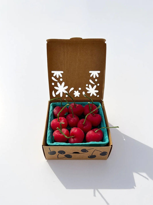 Beeswax Cherry Birthday Candles - Happy Organics