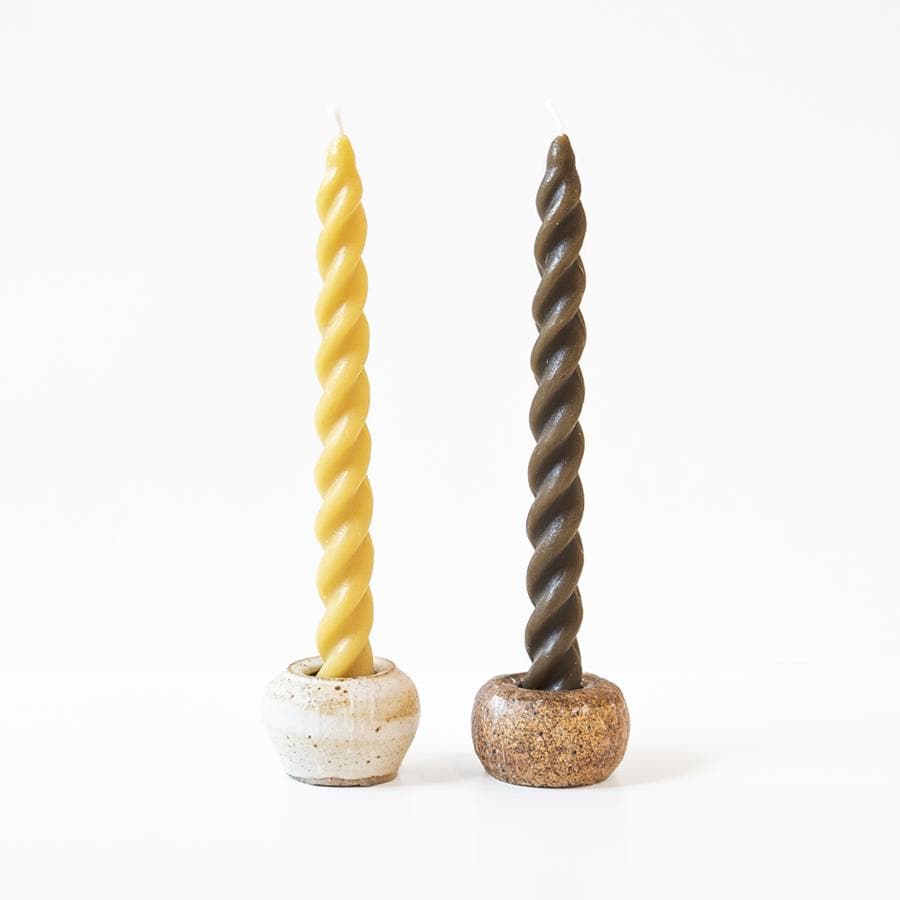 Spiral Taper Beeswax Candles 3-pack - Happy Organics