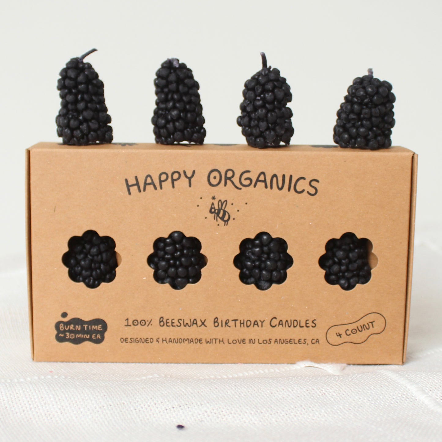 Beeswax Blackberry Birthday Candles