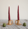 8'' Purple Carrot Taper Beeswax Candles Set of 2 - Happy Organics