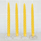 Natural Yellow Beeswax Spiral Dinner Tapers - Set of 4