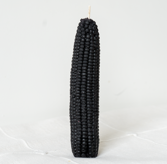 Blackberry Tall Beeswax Corn Candle