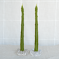 Asparagus Taper Beeswax Candles