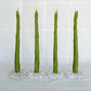Asparagus Beeswax Taper Candles – Set of 4