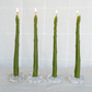 Asparagus Beeswax Taper Candles – Set of 4