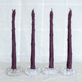 Purple Asparagus Beeswax Taper Candles — Set of 4