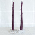 Purple Asparagus Beeswax Taper Candles — Set of 2
