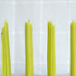 Celery Taper Beeswax Candles - Set of 4
