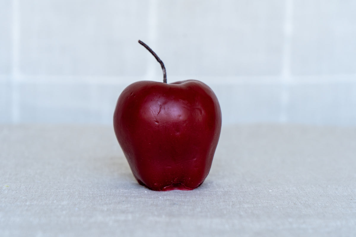 Red Delicious Apple Beeswax Candle
