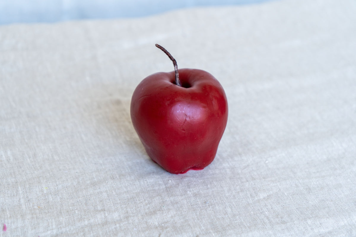 Red Delicious Apple Beeswax Candle