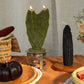 Heart Nopal Cactus Beeswax Candle - Set of 2