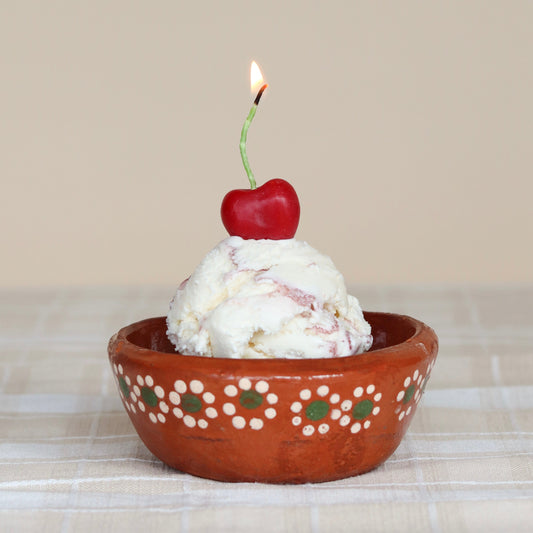Cherry Beeswax Birthday Candles