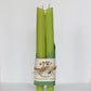 CELERY TAPER BEESWAX CANDLES - SET OF 2