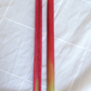 RHUBARB TAPER BEESWAX CANDLES PAIR