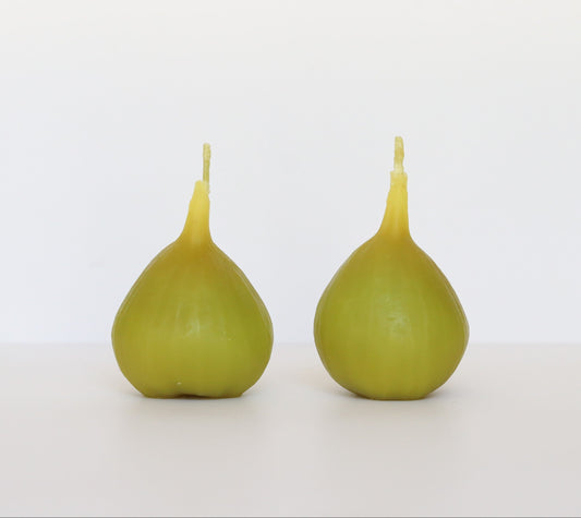 GREEN FIG BEESWAX TEALIGHT CANDLES - SET OF 2