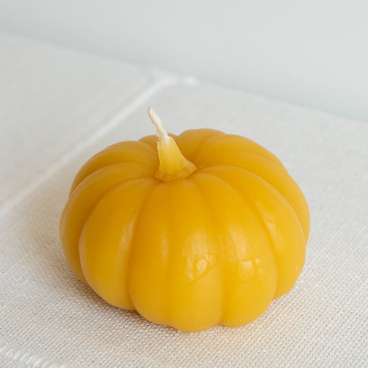 Small Pumpkin Beeswax Candle