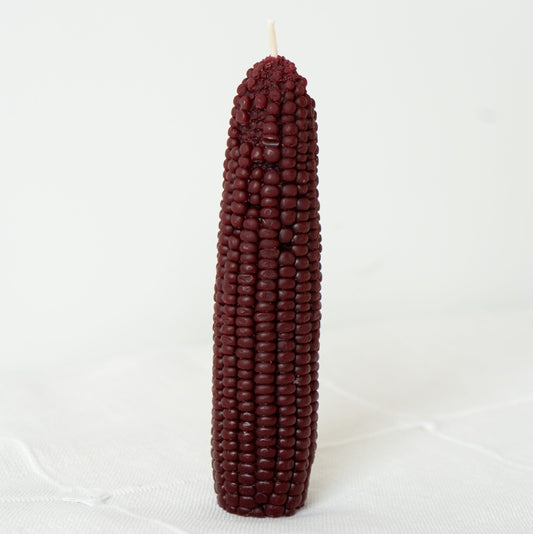 Mulberry Medium Beeswax Corn Candle