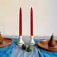 Red Beeswax Dinner Tapers - Set of 4