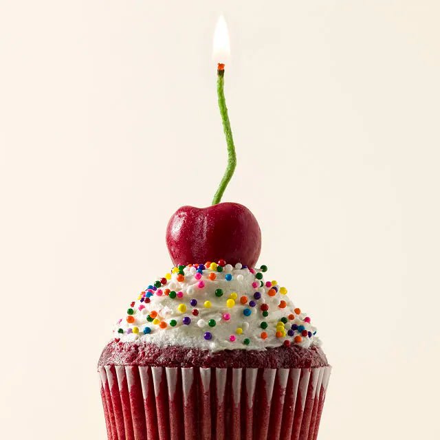 Beeswax Cherry Birthday Candles - Happy Organics