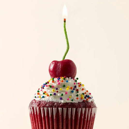Beeswax Cherry Birthday Candles - Happy Organics