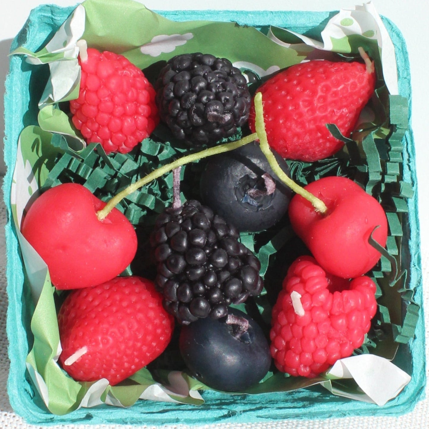 Beeswax Mixed Berry Birthday Candles - Happy Organics