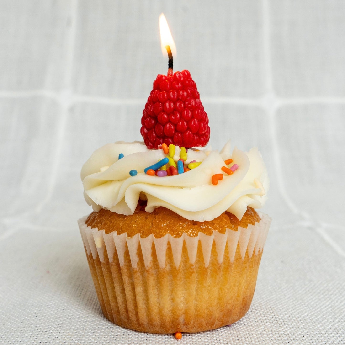Beeswax Raspberry Birthday Candles - Happy Organics