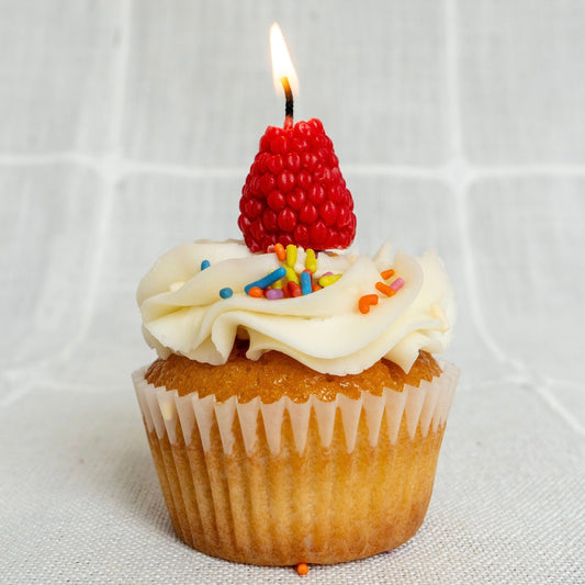 Beeswax Raspberry Birthday Candles - Happy Organics