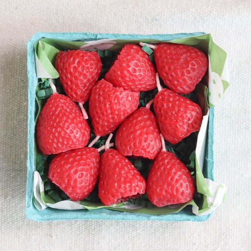 Beeswax Strawberry Birthday Candles – Happy Organics