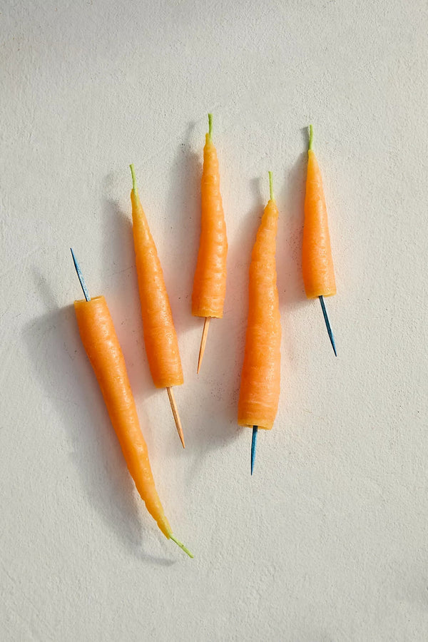 Carrot Birthday Beeswax Candles - Happy Organics