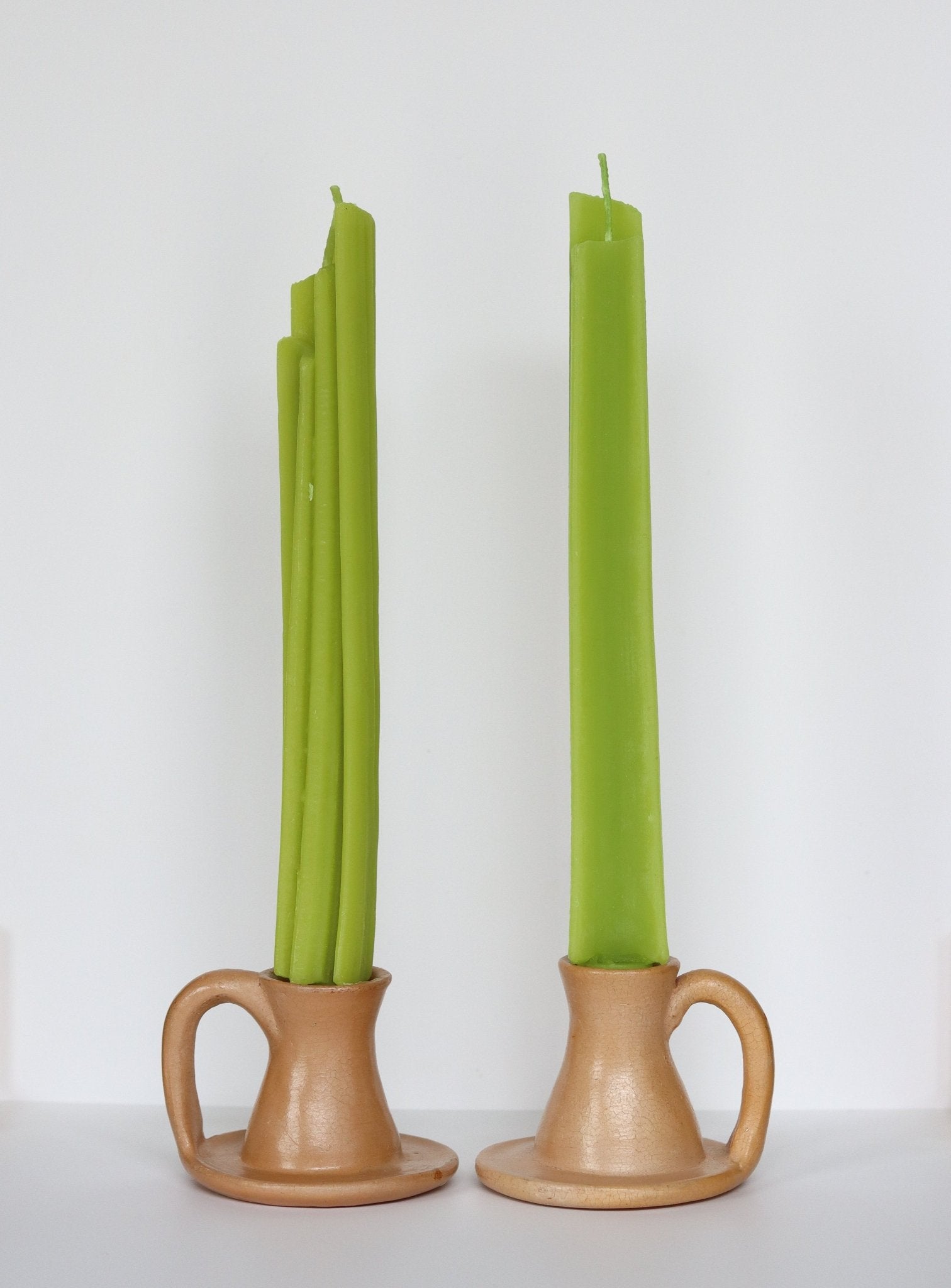 Celery Taper Beeswax Candles - Happy Organics
