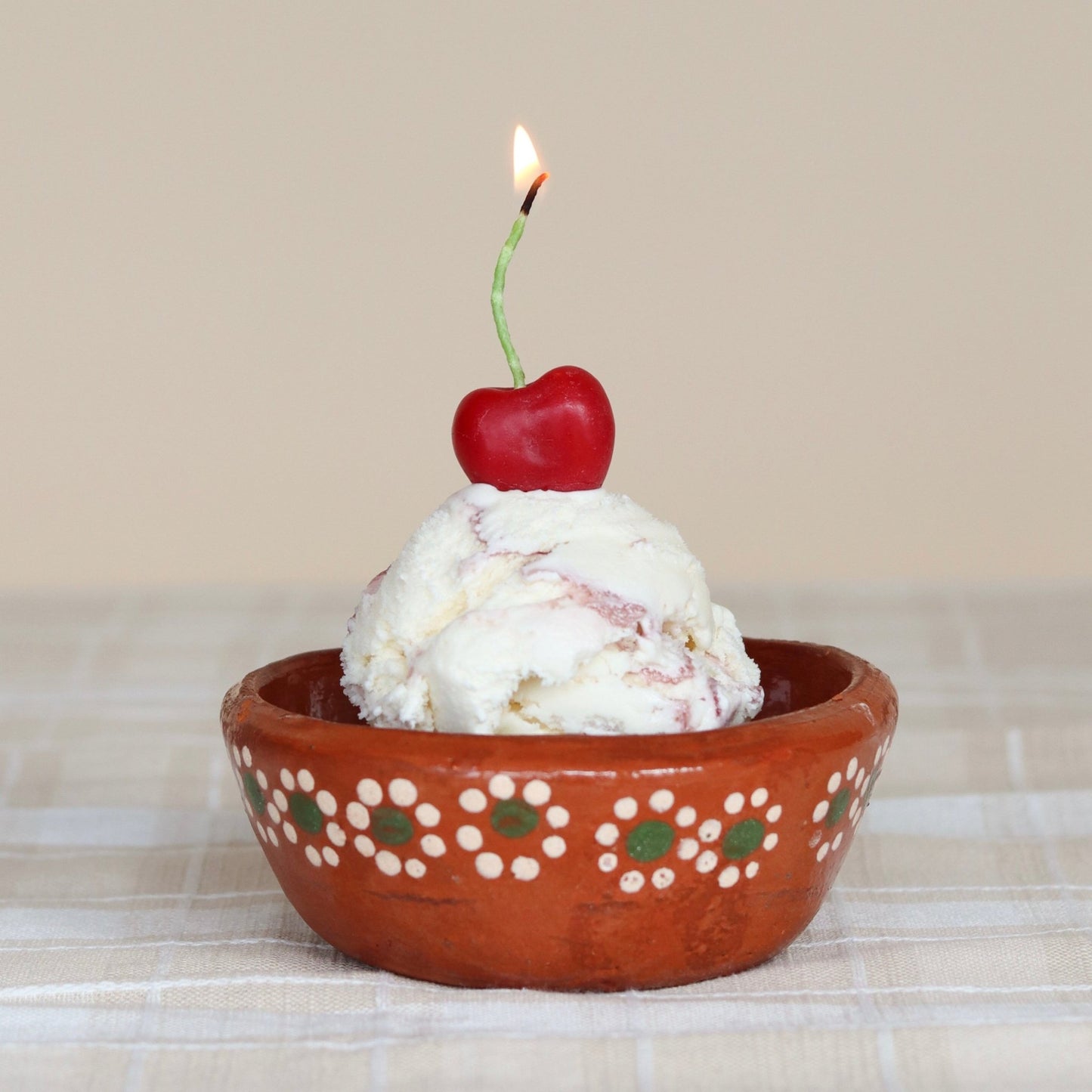 Cherry Beeswax Birthday Candles - Happy Organics