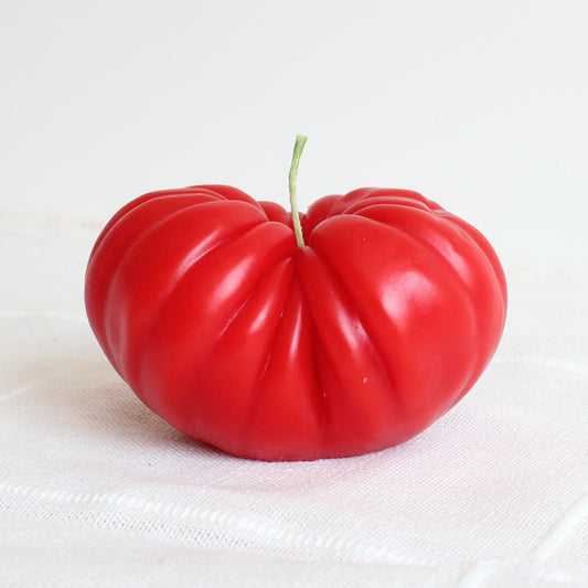 Extra Large Heart - Shaped Heirloom Tomato Beeswax Candle - Happy Organics