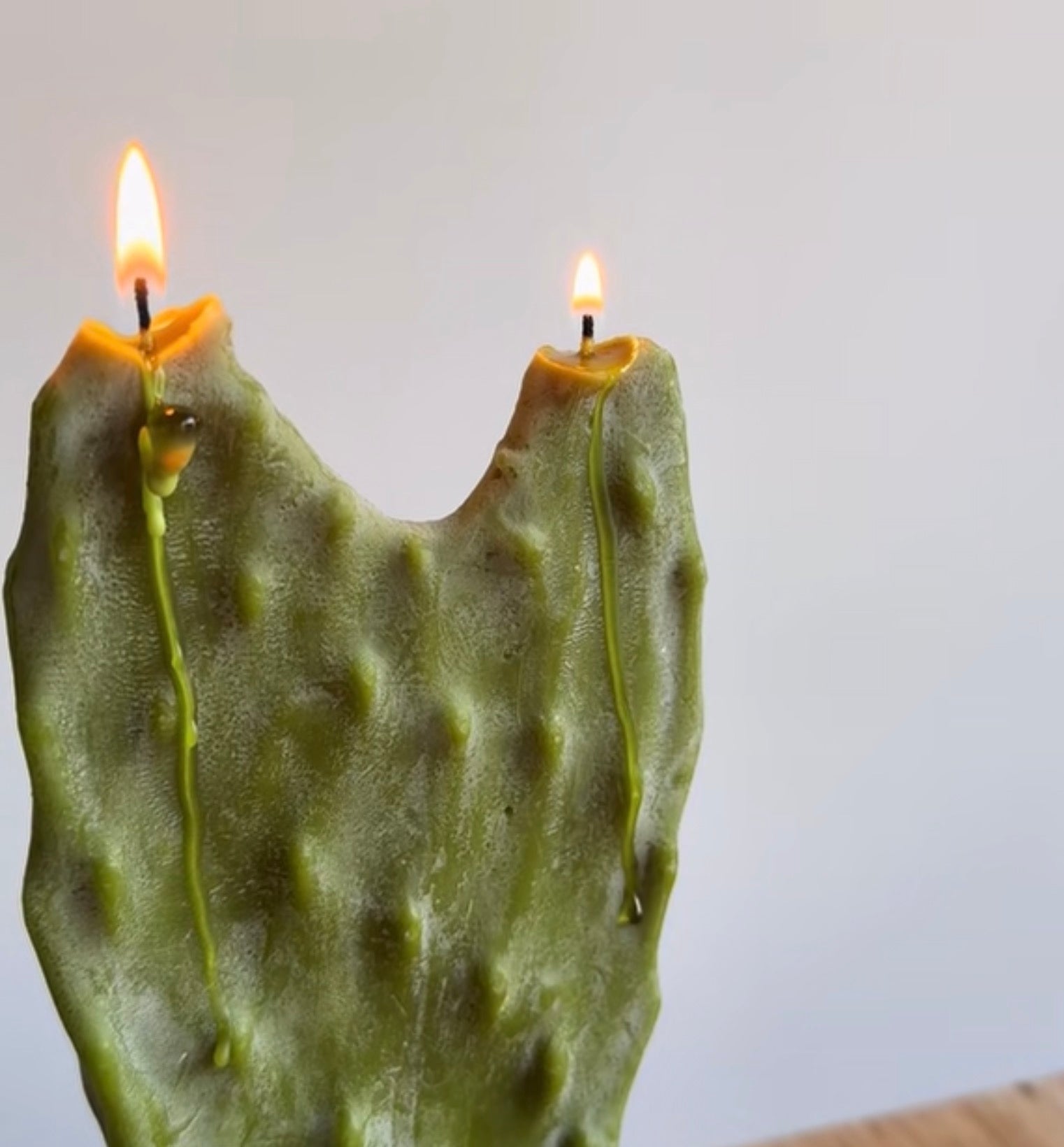 Heart Nopal Cactus Beeswax Candle - Happy Organics