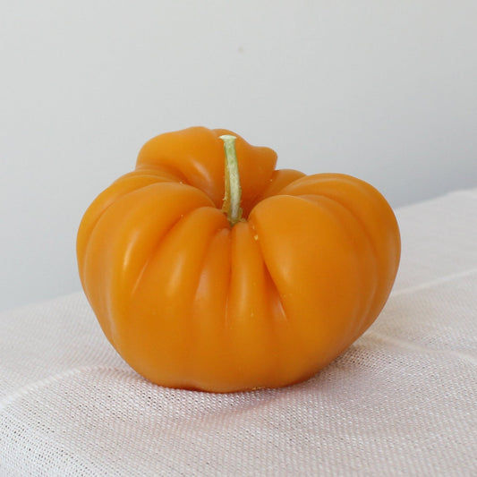 Large Yellow Heirloom Tomato Beeswax Candle - Happy Organics