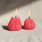 Pink Strawberry Candles - Set of 2 Tealight Candles - Happy Organics