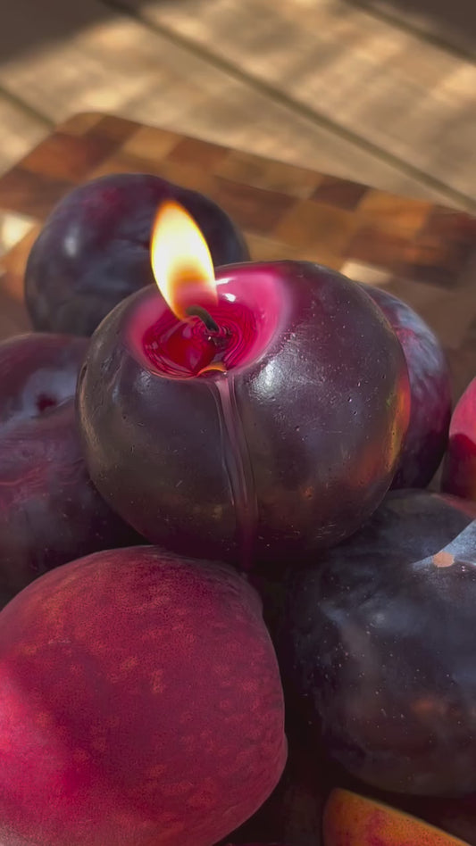 BEESWAX PLUM CANDLE - SET OF 2