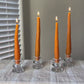 CARROT TAPER BEESWAX CANDLE - SET OF 4
