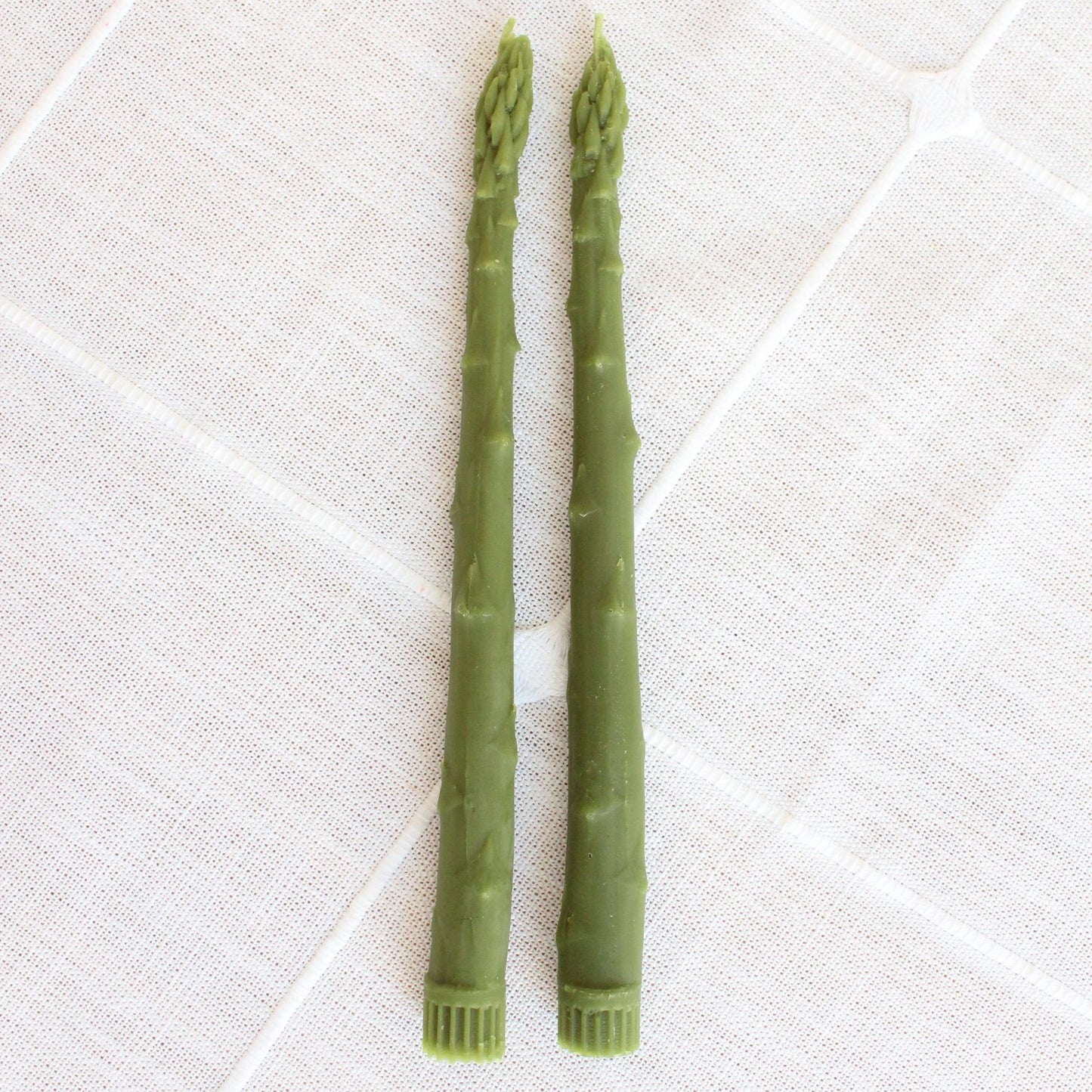 Studio Seconds — Asparagus Taper Beeswax Candles - Happy Organics