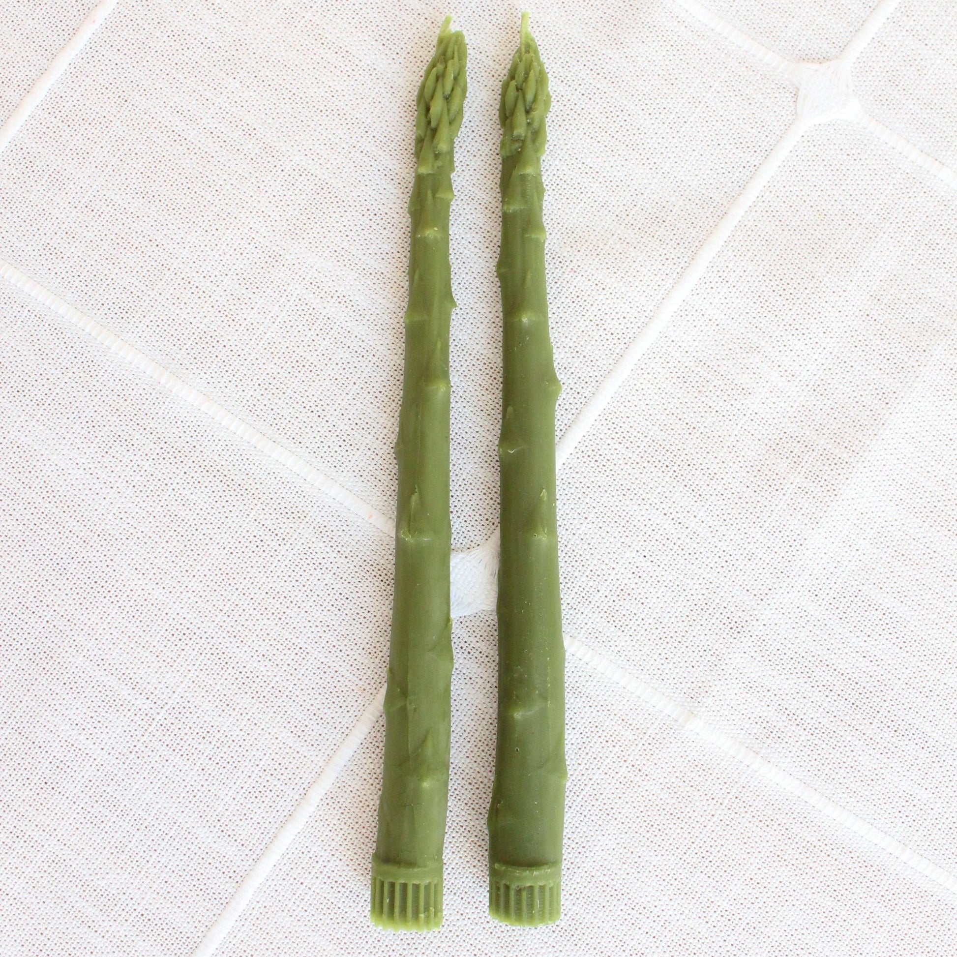 Studio Seconds — Asparagus Taper Beeswax Candles - Happy Organics