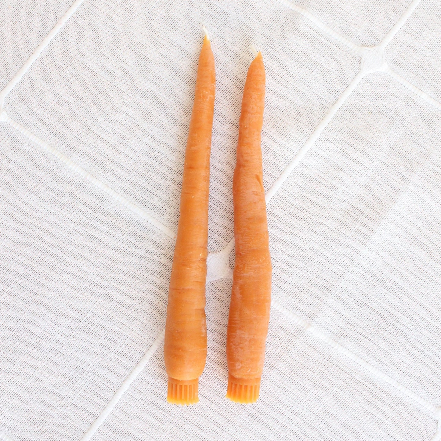 Studio Seconds — Carrot Taper Beeswax Candles - Happy Organics
