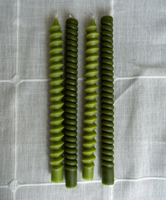 Studio Seconds - Mystery Set of 4 Beeswax Tapers - Happy Organics