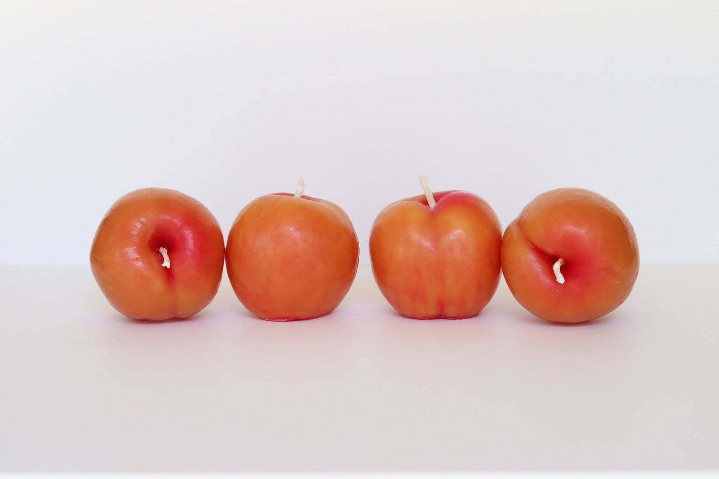 Yellow Peach Beeswax Candles — Set of 4 - Happy Organics