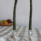 Asparagus Beeswax Candle Tapers (2) - Happy Organics